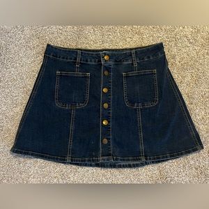 Altar’d State Button-up Jean Skirt